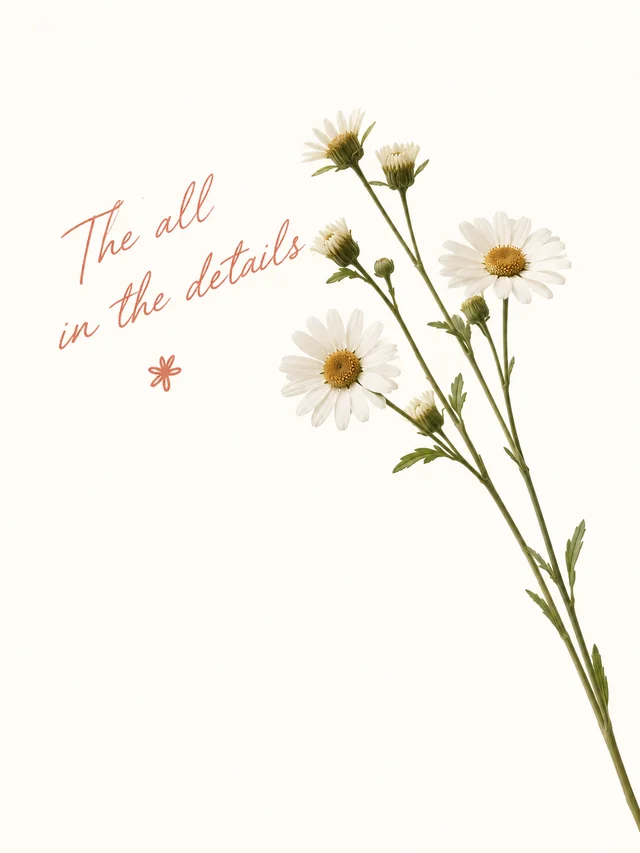 Decorative white daisies